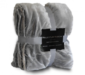 Faux Fur Sherpa – Chinchilla / Gray